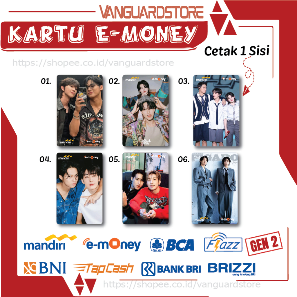 KARTU E MONEY E TOLL K-POP KUMPULAN SEVENTEEN EMONEY MANDIRI FLAZZ BCA BNI TAPCASH BRIZZI BRI