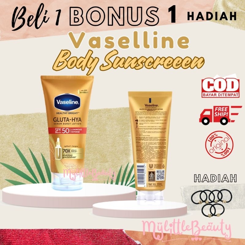 VASELINE GLUTA-HYA SERUM BURST SUNSCREEN BODY SUNSCREEN SPF 50 PA+++ 200ML