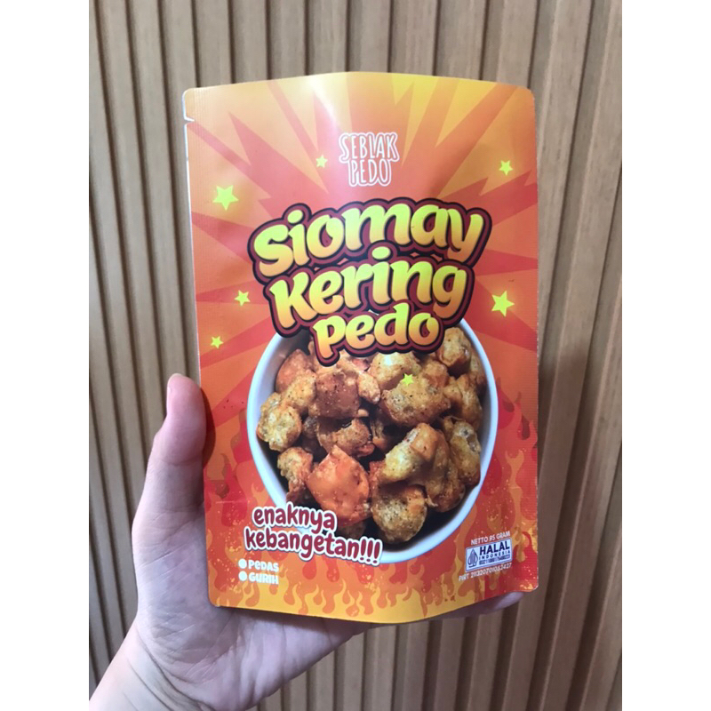 

siomay kering pedas pedo berat bersih 95gr