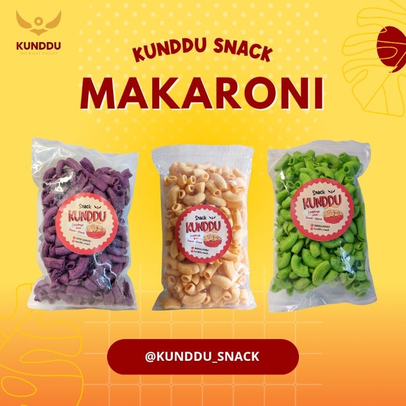 

Kunddu Snack Makaroni / ubi ungu / pandan / ubi madu / makaroni murah enak gurih