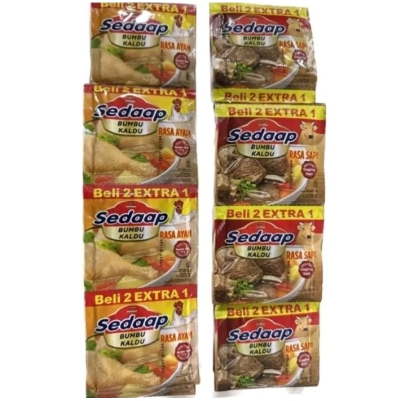 

Bumbu Kaldu Sedaap 1 Renceng Isi 18 Saset (18x9gr)