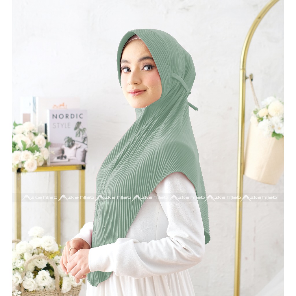 Jilbab Instan Bergo Maryam Plisket Maira Jersy Super premium Azka hijab