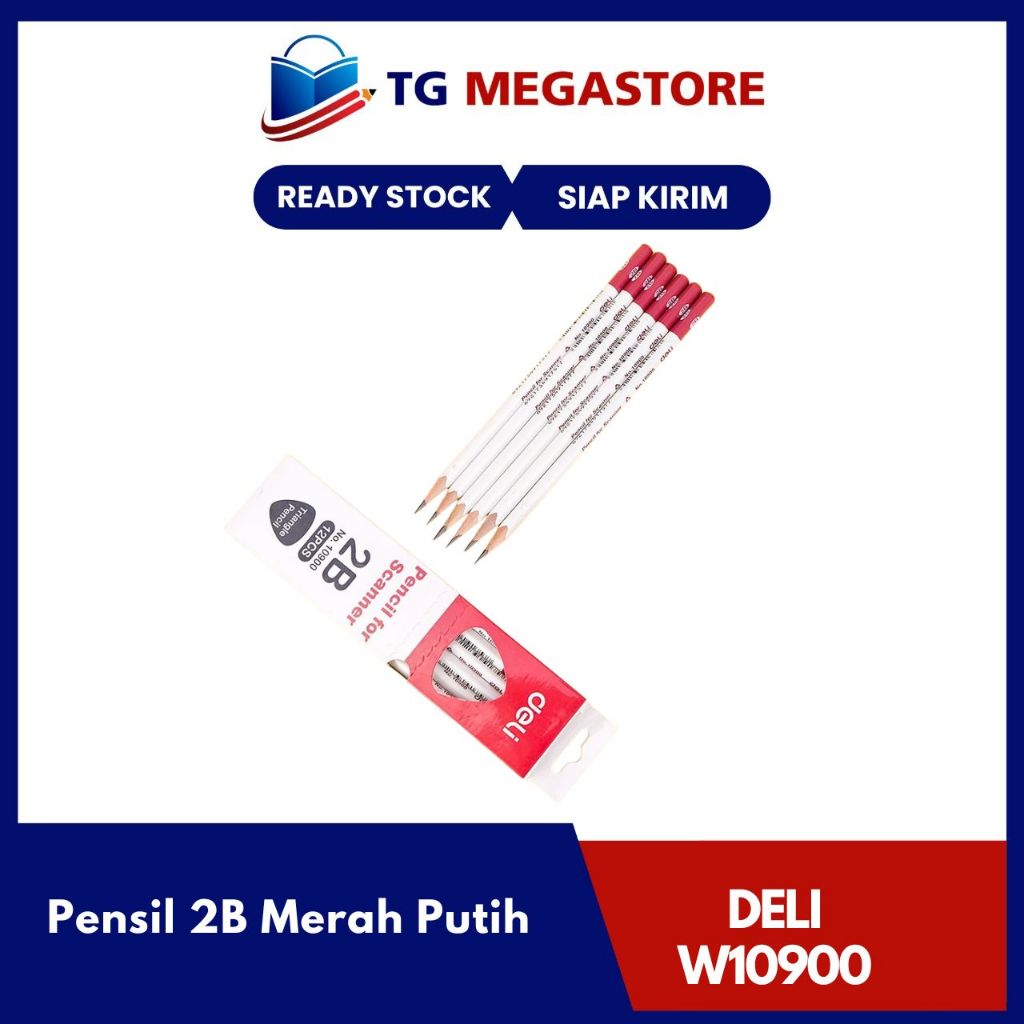 

Pensil DELI 2B Merah Putih - W10900