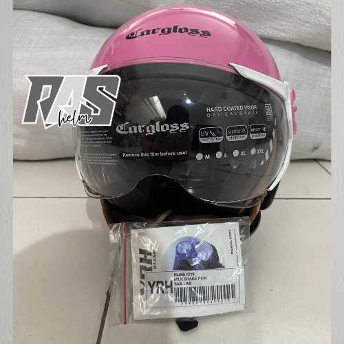 HELM CARGLOSS HIJAB YRH SOLID MOTIF ORIGINAL 100%, CARGLOSS HELMET HIJAB, CARGLOSS OFFICIAL STORE
