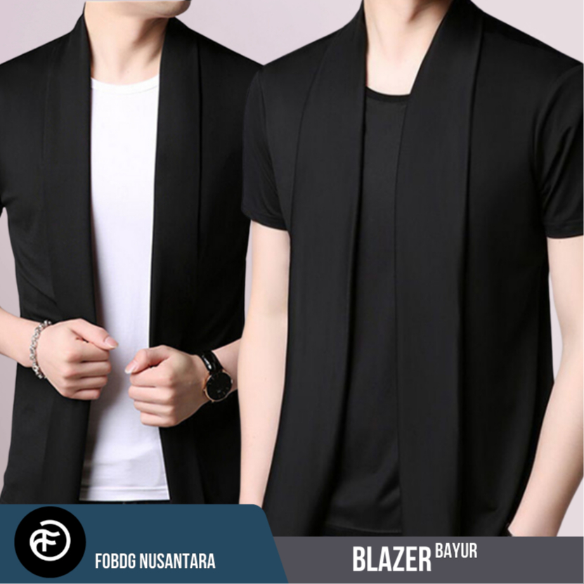 Fobdg Tshirt Blazer Bayur Pria Kaos Lengan Pendek inner dalam Manyatu Blazer Pria
