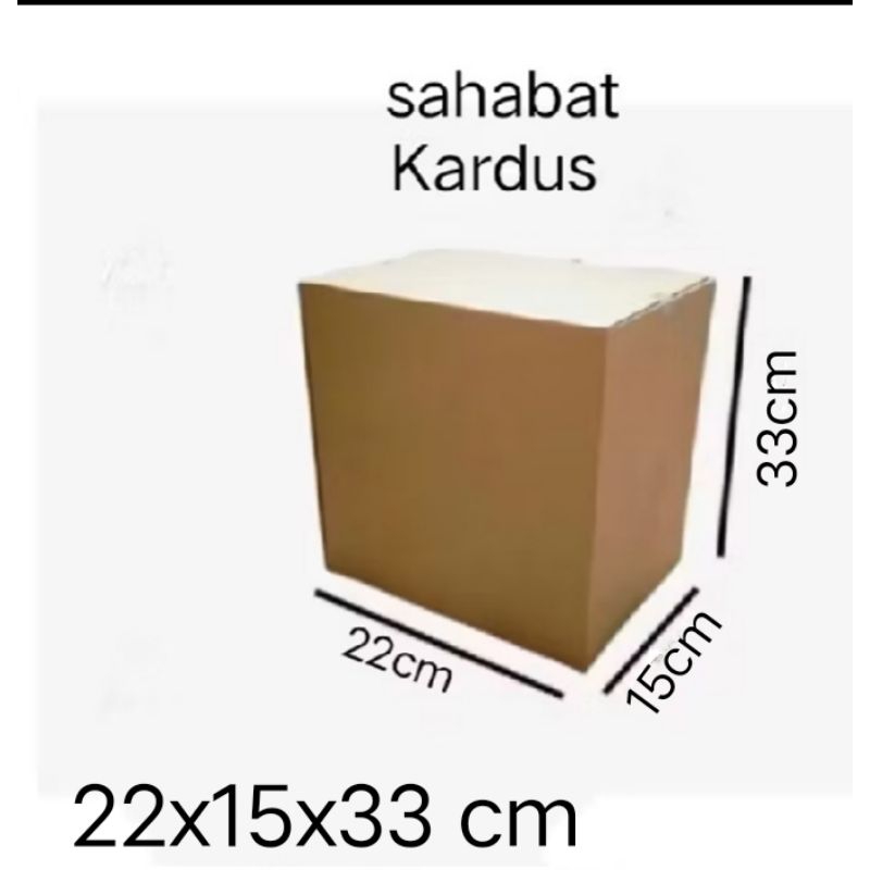 

kardus box Ukuran 22x15x33 cm single wall polos
