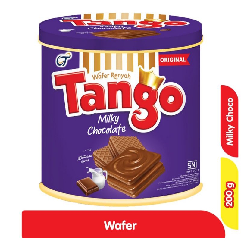 

Tango Wafer Cokelat Milky Kaleng 200G