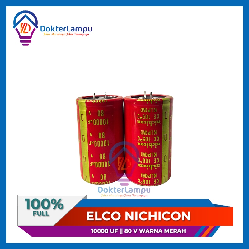 ELCO NICHICON 80V 10.000uf MERAH HARGA PER 600 PCS