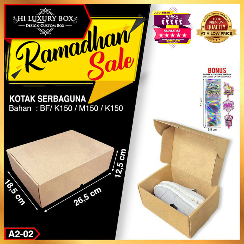 

Kotak | Dus | Box Kardus Serbaguna | Kraft Murah 35.5x25.5x12.5