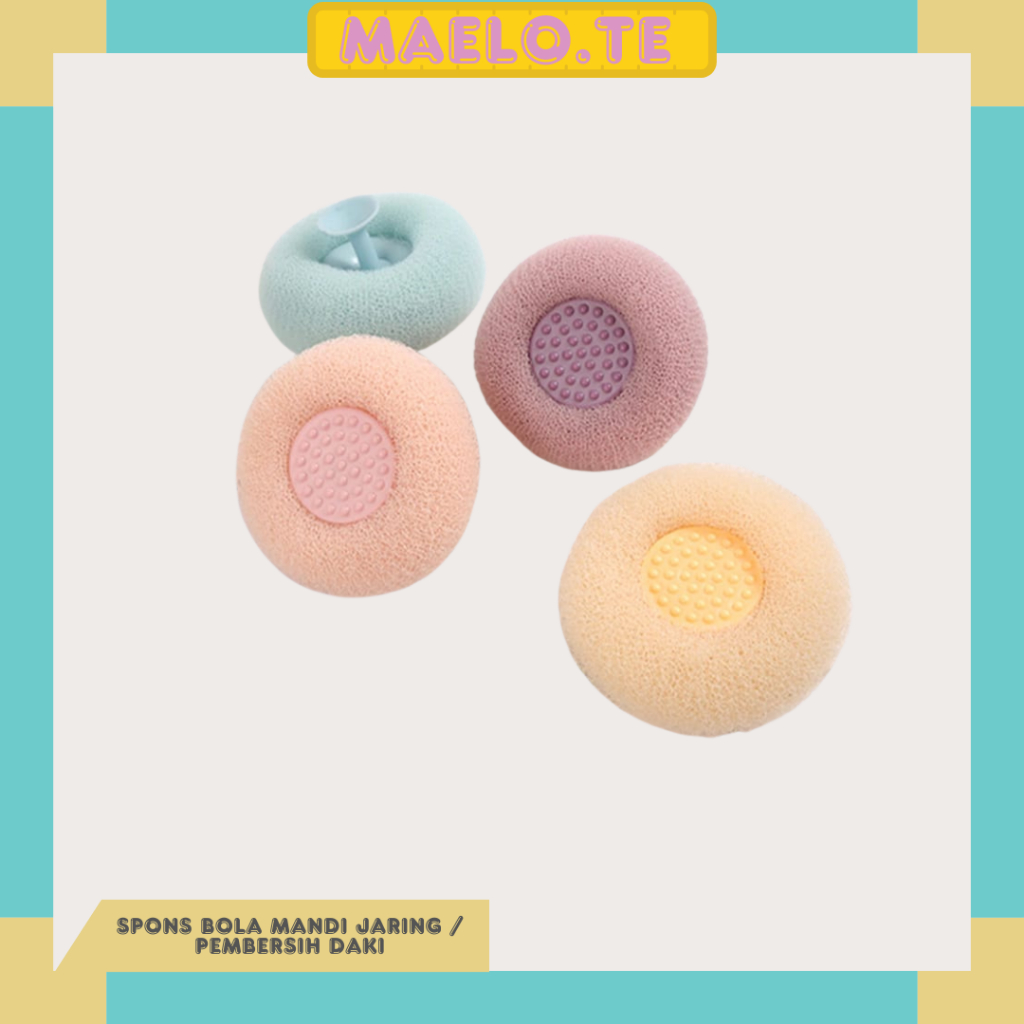spons Bola Mandi jaring / pembersih Daki / Bath Ball / Body srubber