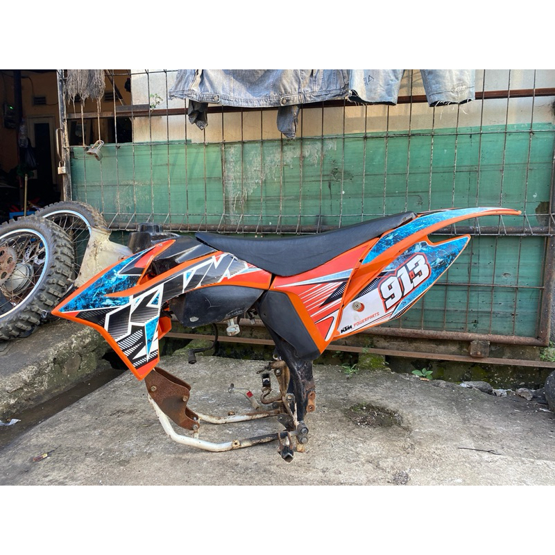 body set ktm 250 rangka trail pnp mesin tiger megapro