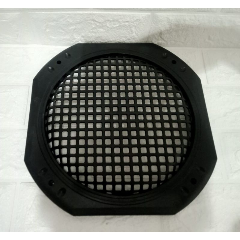 tutup subwoofer 10" bahan plastik tebal Grill subwoofer  10" tebal