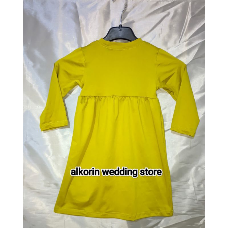 Gamis Anak Perempuan Polos 3/10 Tahun Jersey Premium
