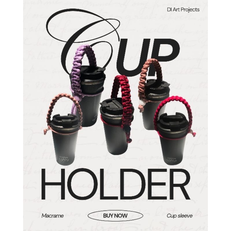Macrame cup holder | cup sleeve
