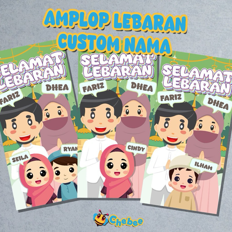 

Amplop Lebaran 2025 ( 1 Pack Isi 6Pcs ) Custom Nama Keluarga