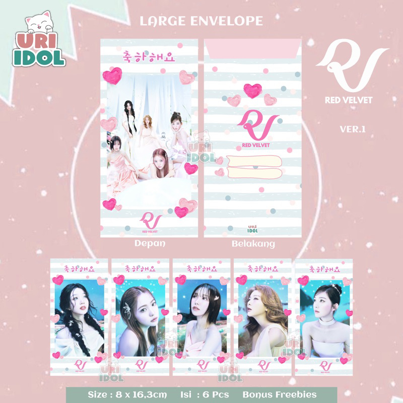 

AMPLOP RED VELVET - VER 1 - 6 PCS - AMPLOP KPOP AMPLOP LEBARAN - AMPLOP NATAL - AMPLOP CHRISTMAS - AMPLOP ANGPAU - AMPLOP IMLEK - AMPLOP HARI RAYA
