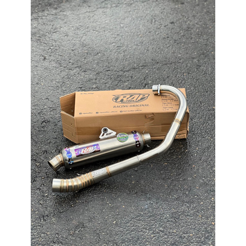 Knalpot racing RAP kenalpot exhaust rap original stainless stenlis pnp cb gl100