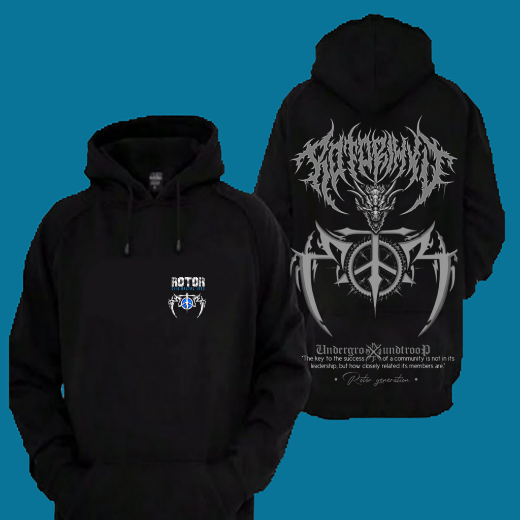 Sweater Hoodie Distro Rotor Pasukan Bawah Tanah 1993 Underground Premium Terbaru