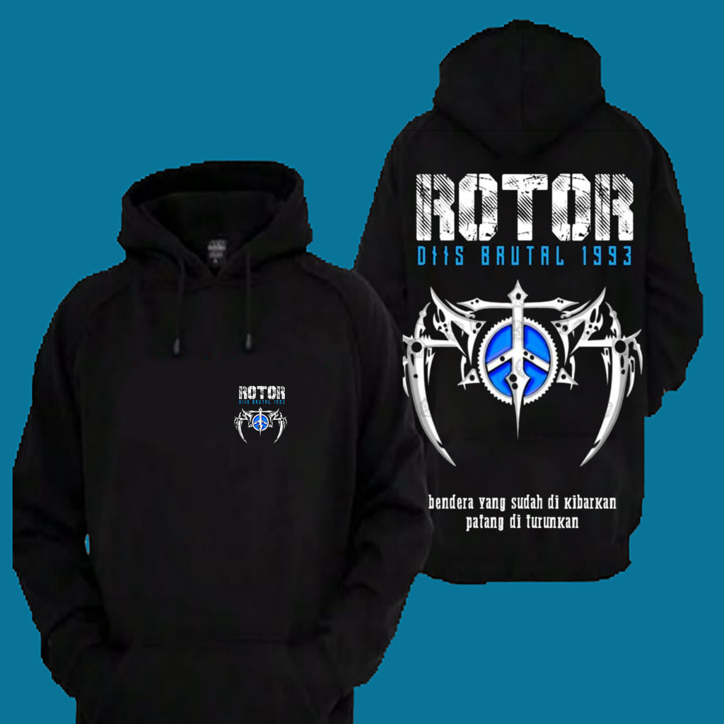 Sweater Hoodie Distro Rotor Diis Brutal 1993 Bendera Pasukan Bawah Tanah Premium Terbaru