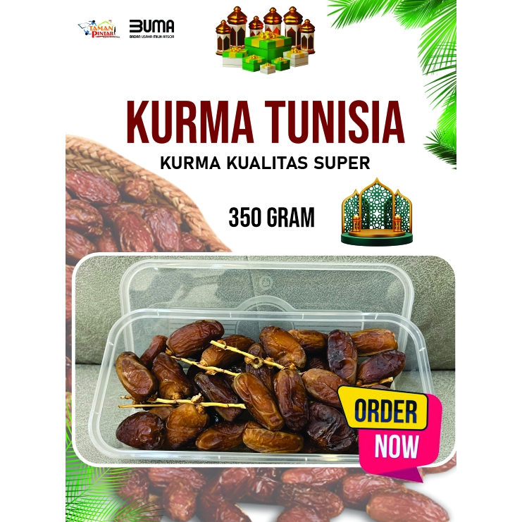 

KURMA TUNISIA TANGKAI PREMIUM 350 GRAM - 100% ORIGINAL! MANIS ALAMI, LEGIT, DAN BERKUALITAS