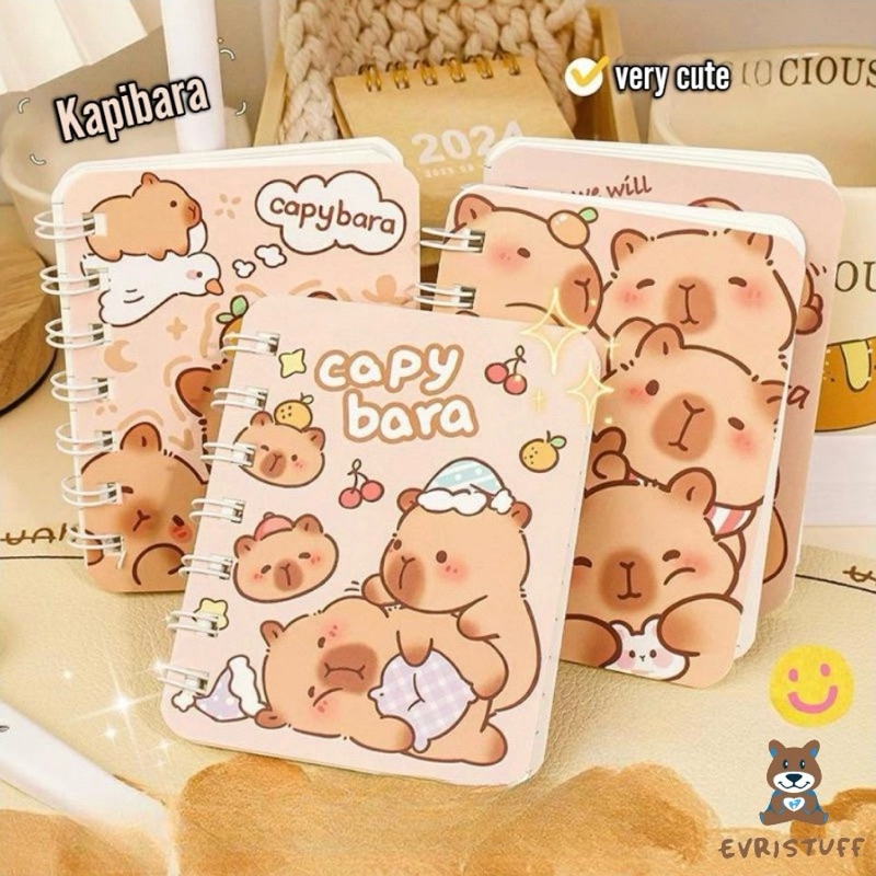 

Buku Tulis Mini Notebook A7 Ring Motif Capybara