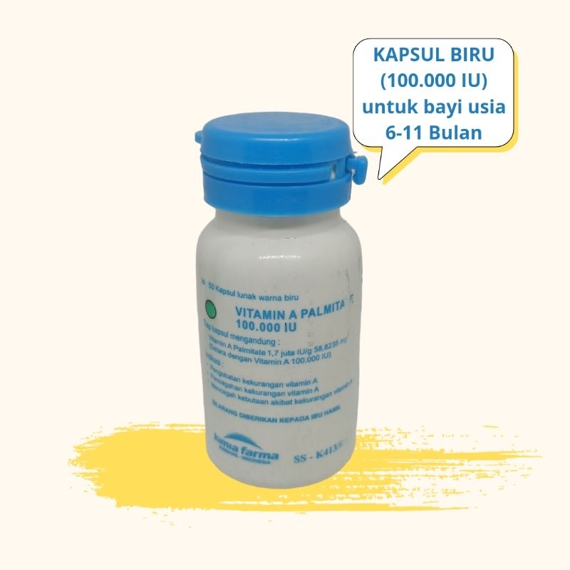 Vitamin A posyandu BIRU 100.000 IU satuan
