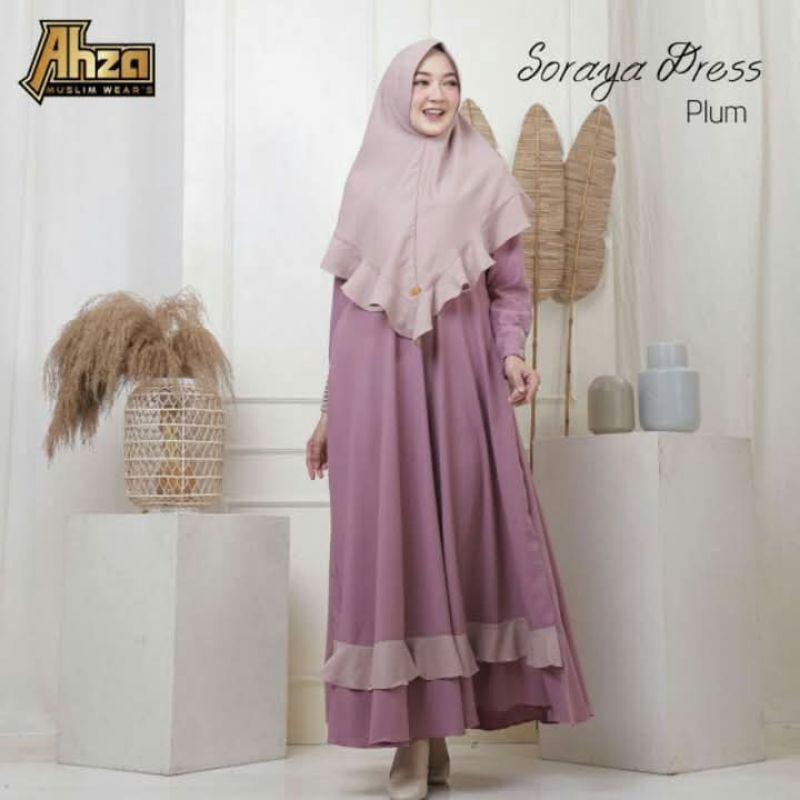 GAMIS DEWASA SORAYA SET HIJAB OrI AHZA