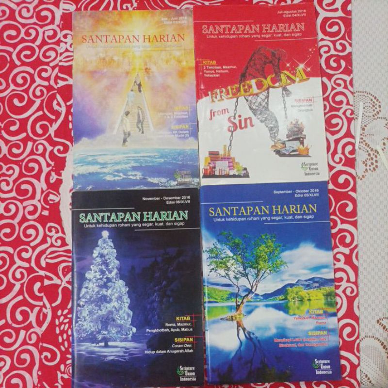Buku Bekas Renungan Kristen "Santapan Harian" tahun 2016
