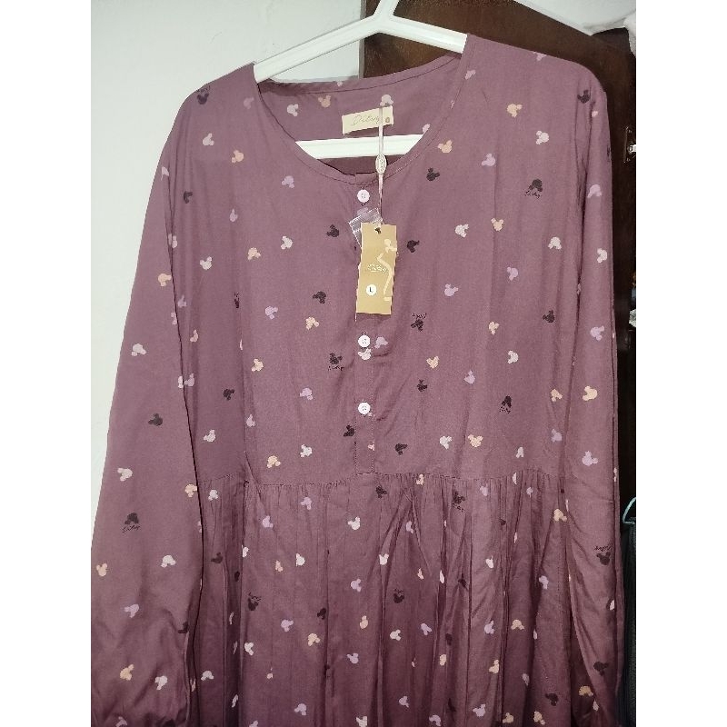 ditsy mickey plum size L