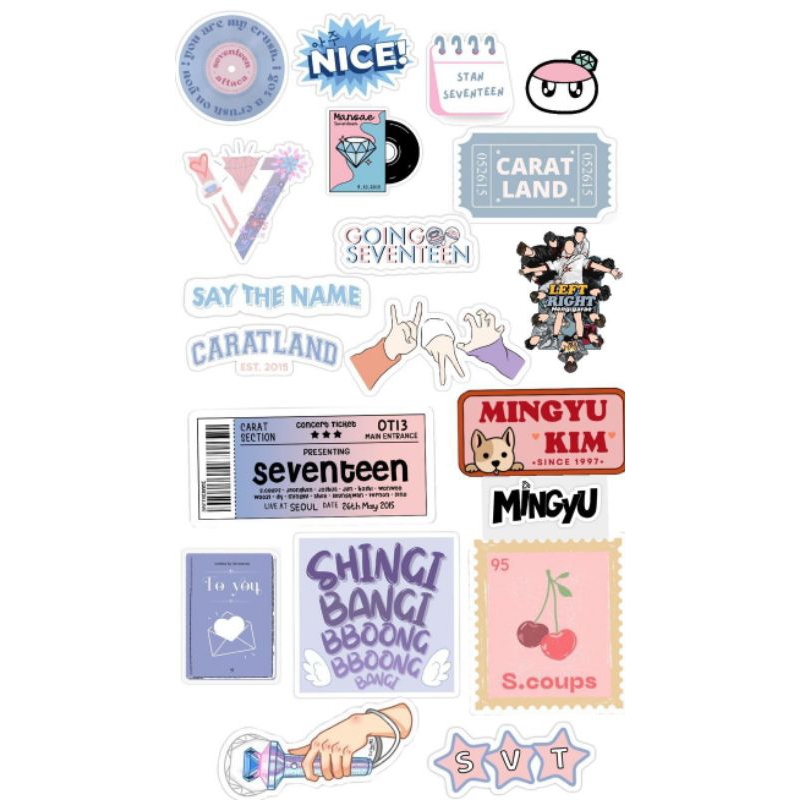 

Stiker Seventeen Kpop