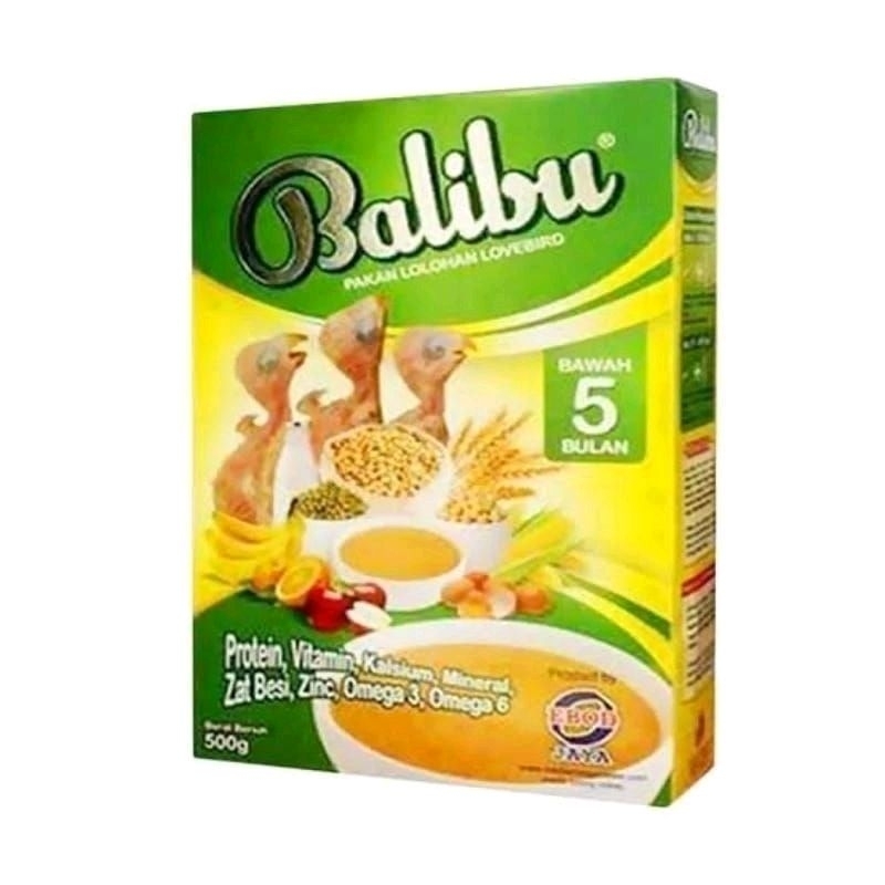 BALIBU 500gr PAKAN BUBUR SUSU LOLOHAN BAYI BURUNG MAKANAN ANAK BURUNG LOLOHAN KHUSUS BURUNG LOVEBIRD