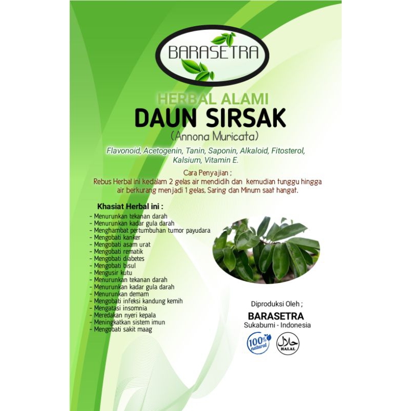 

DAUN SIRSAK menjadi Obat Herbal Alami tradisional. Daun sirsak daun kaya akan manfaat untuk kesehatan tubuh. Daun sirsak daun ajaib. herbal alami tradisional yang baik untuk kesehatan. Segera Order di toko kami, bersih sehat pengemasan rapi.