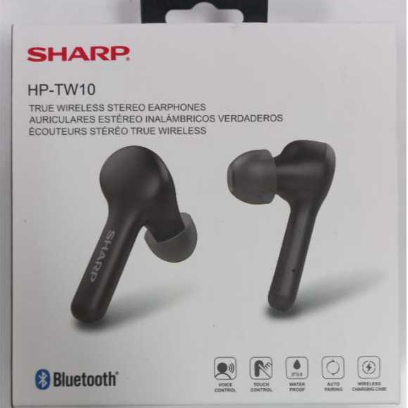 Sharp HP-TW10 Earphone Stereo Bluetooth Wireless Earbuds HP-TW10(BK)