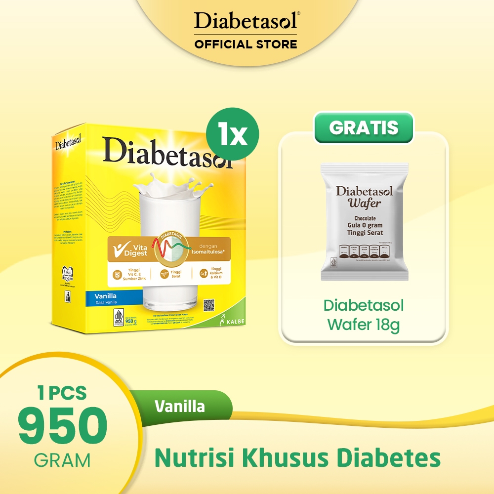 

BUY 1 Diabetasol Jumbo Vanilla 950g free Diabetasol Wafer 18g