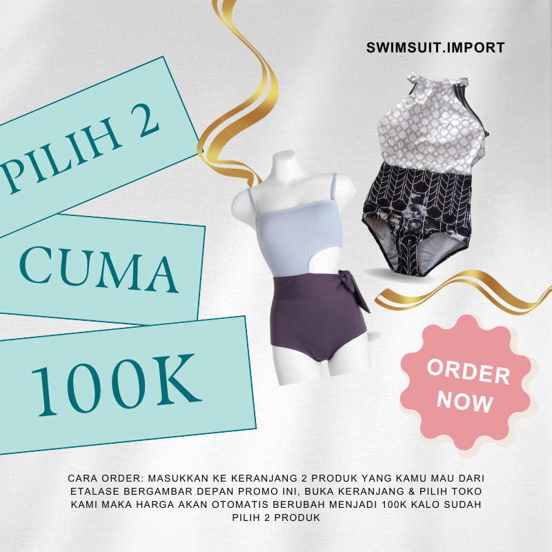 SWIMSUIT Special Bundle BUY 1 GET 1 FREE Swimsuit Bikini Baju Renang Wanita Premium  8003