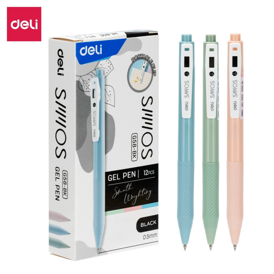 

Pulpen Gel Deli Smooth 0.5mm - G58 - Hitam EG58BK Jamin Ketagihan