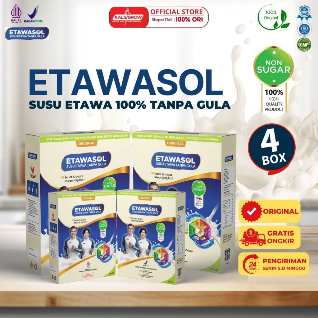 

Etawasol - Susu Kambing Etawa Tanpa Gula Obat Diabetes, Hipertensi, Nyeri Sendi & Pernafasan 4 Box