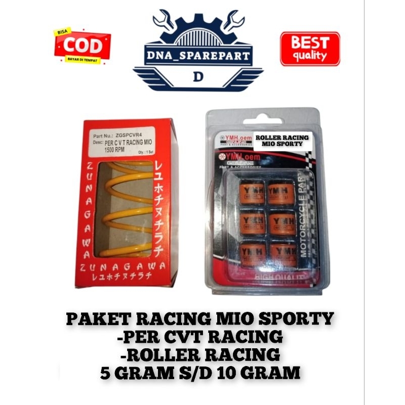 PAKET PER CVT RACING ROLLER RACING MIO SPORTY MIO KARBU MIO SMILE 5TL