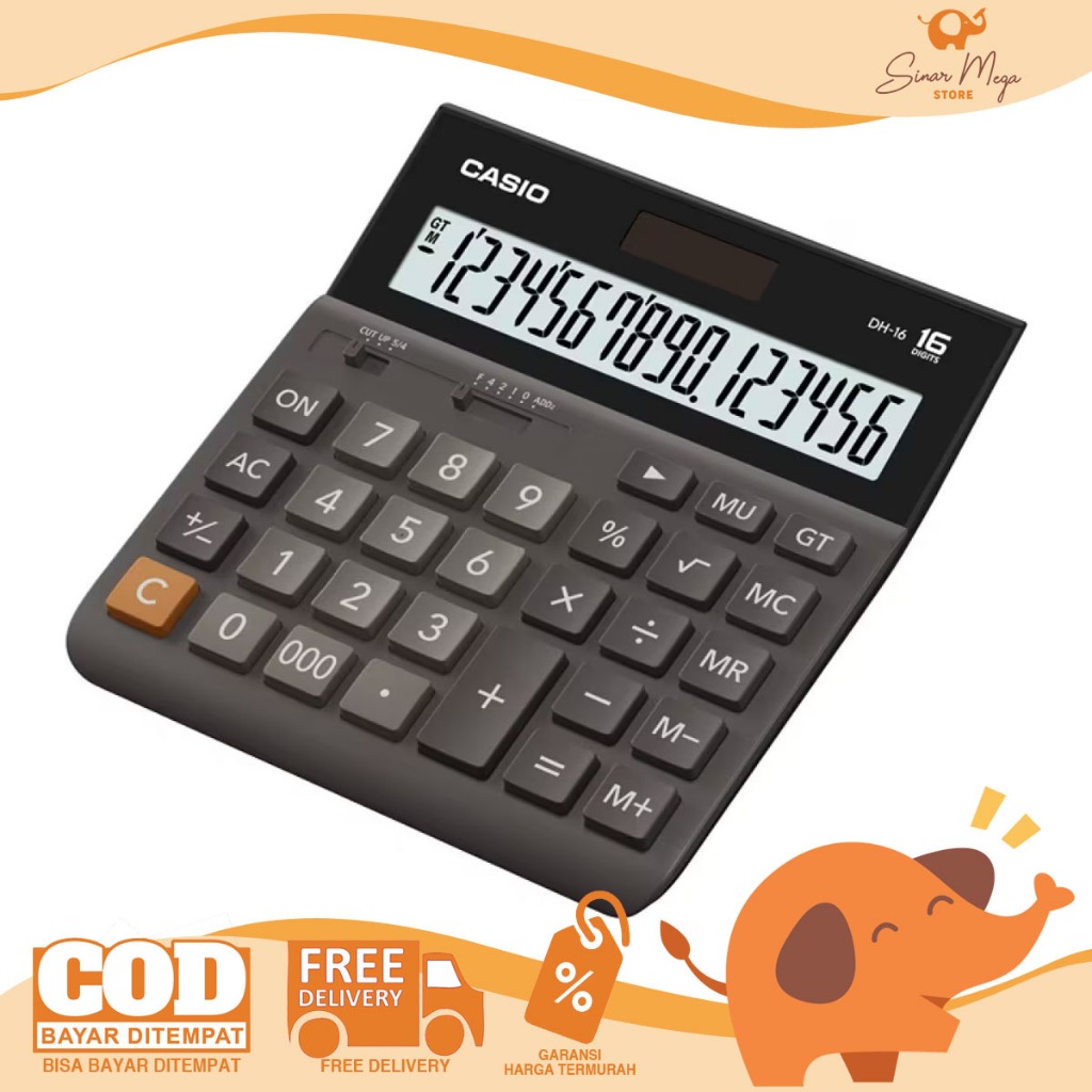 

Casio Calculator DH-16 Kalkulator 16 Digits Original Berkualitas