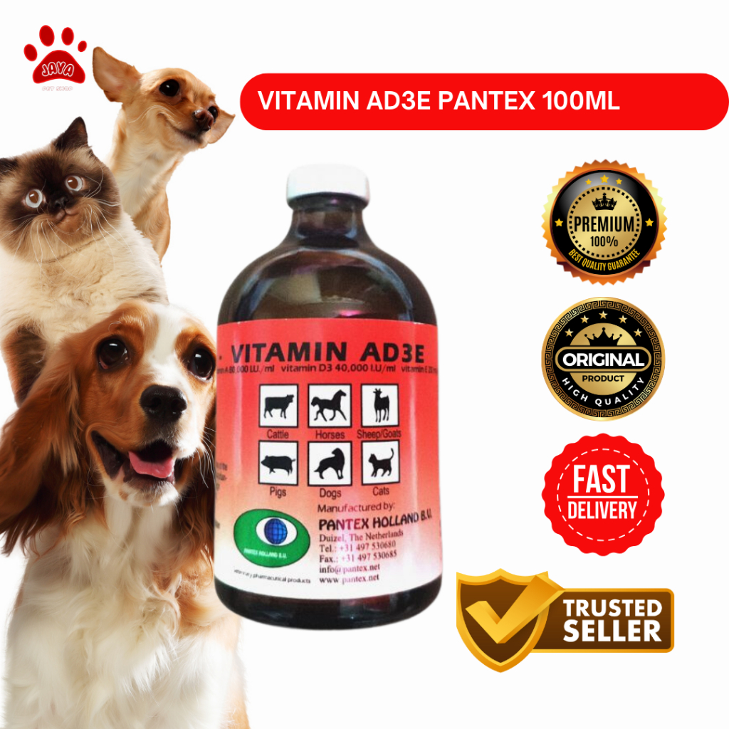 Vitamin AD3E Holland - Vitamin AD3E Injeksi - Pantex Holland AD3E - AD3E Pantex Holland 100ml