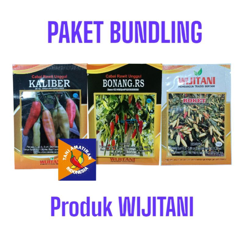 

Paket benih cabe WIJITANI Kaliber Bonang Roket kemasan original