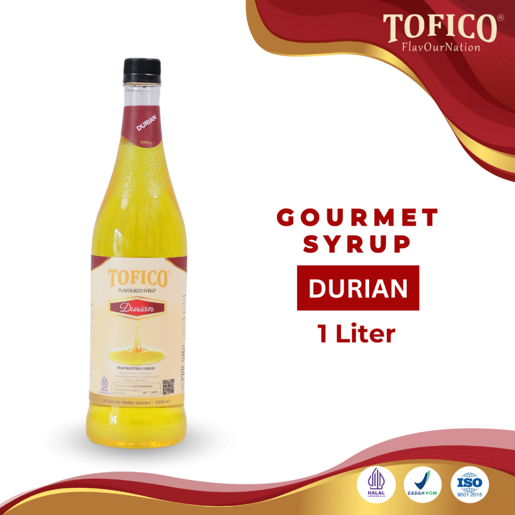 

Syrup Durian Tofico / Sirup Rasa Durian Premium 1 Liter / Tofico Syrup Official