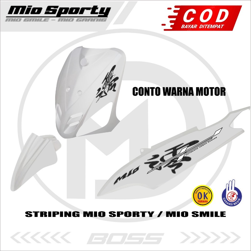 STICKER STRIPING VINYL (BUKAN TRANPARAN) MIO SPORTY NEW DESAIN MOTIF KANJI THAILAND / STRIPING MIO S
