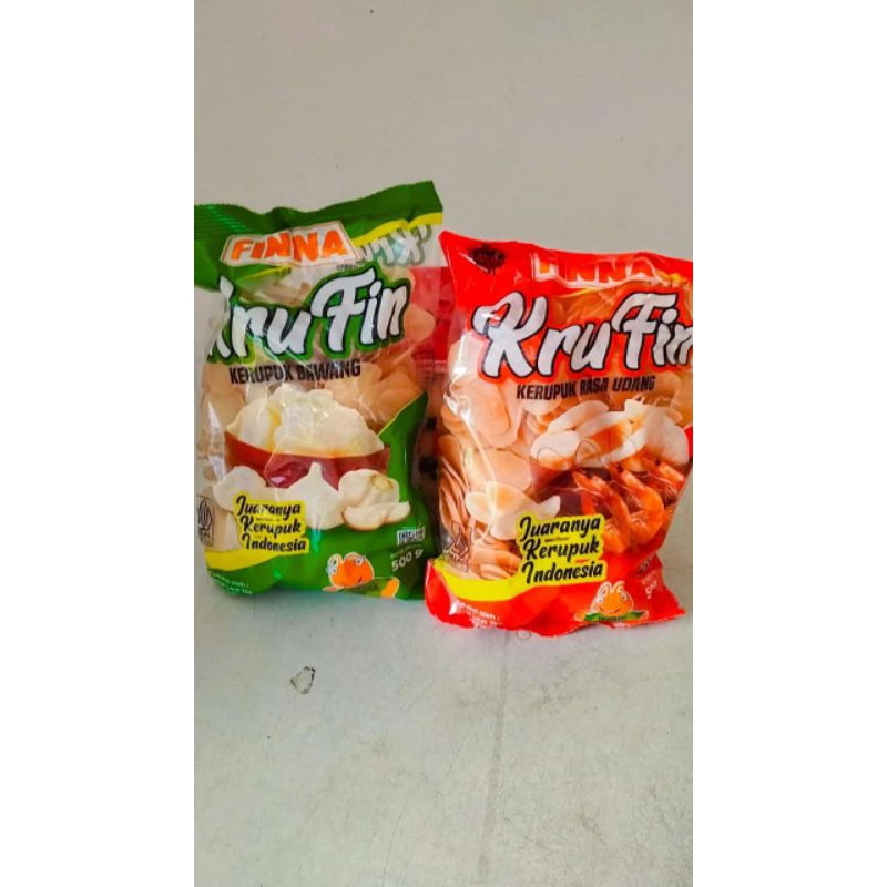 

Krufin Krupuk Finna Udang dan Garlic 500gr