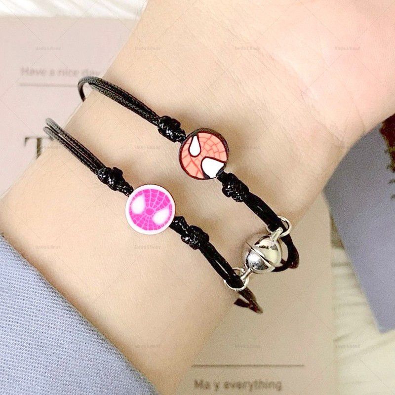 ( diolyn.id ) GELANG SPIDERMAN MILES AND GWEEN | Gelang couple pasangan / sahabat | satuan / sepasan