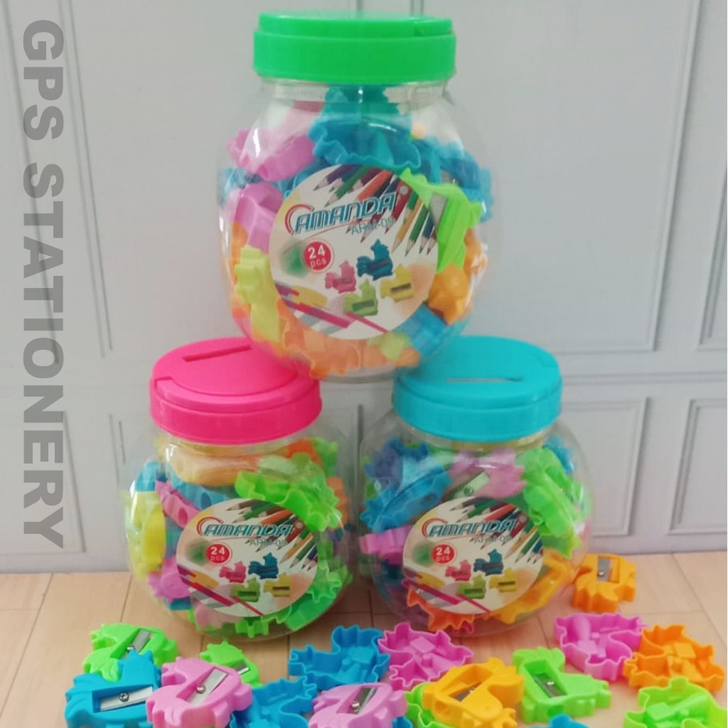 

Rautan / Serutan Pensil Toples Amanda murah / Rautan Toples isi 24 pcs
