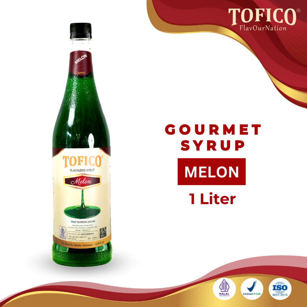 

Syrup Melon Tofico / Sirup Rasa Melon Premium 1 Liter / Tofico Syrup Official