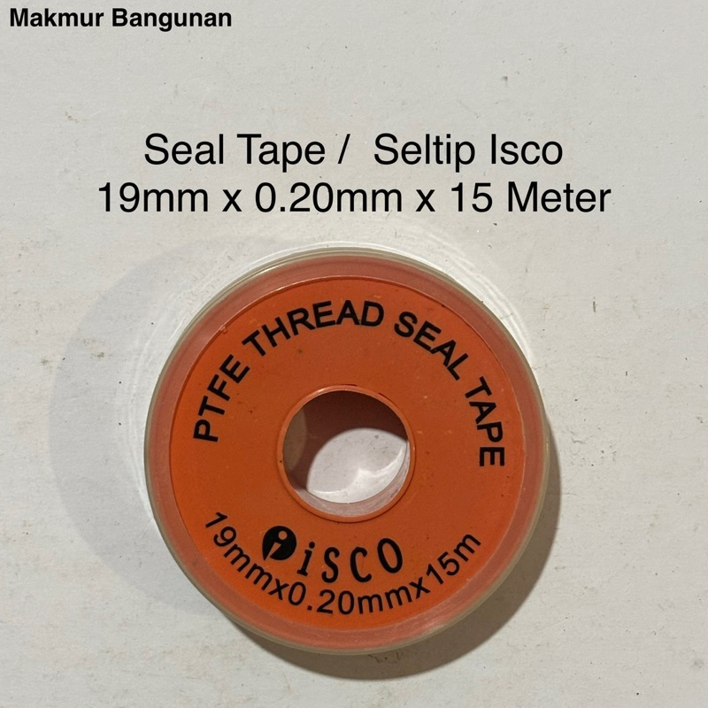 Seal Tape 15 Meter | Selotip Seltip Besar | Lem Isolasi Pipa Kran 15 Meter | Lakban Putih Pipa | Sel