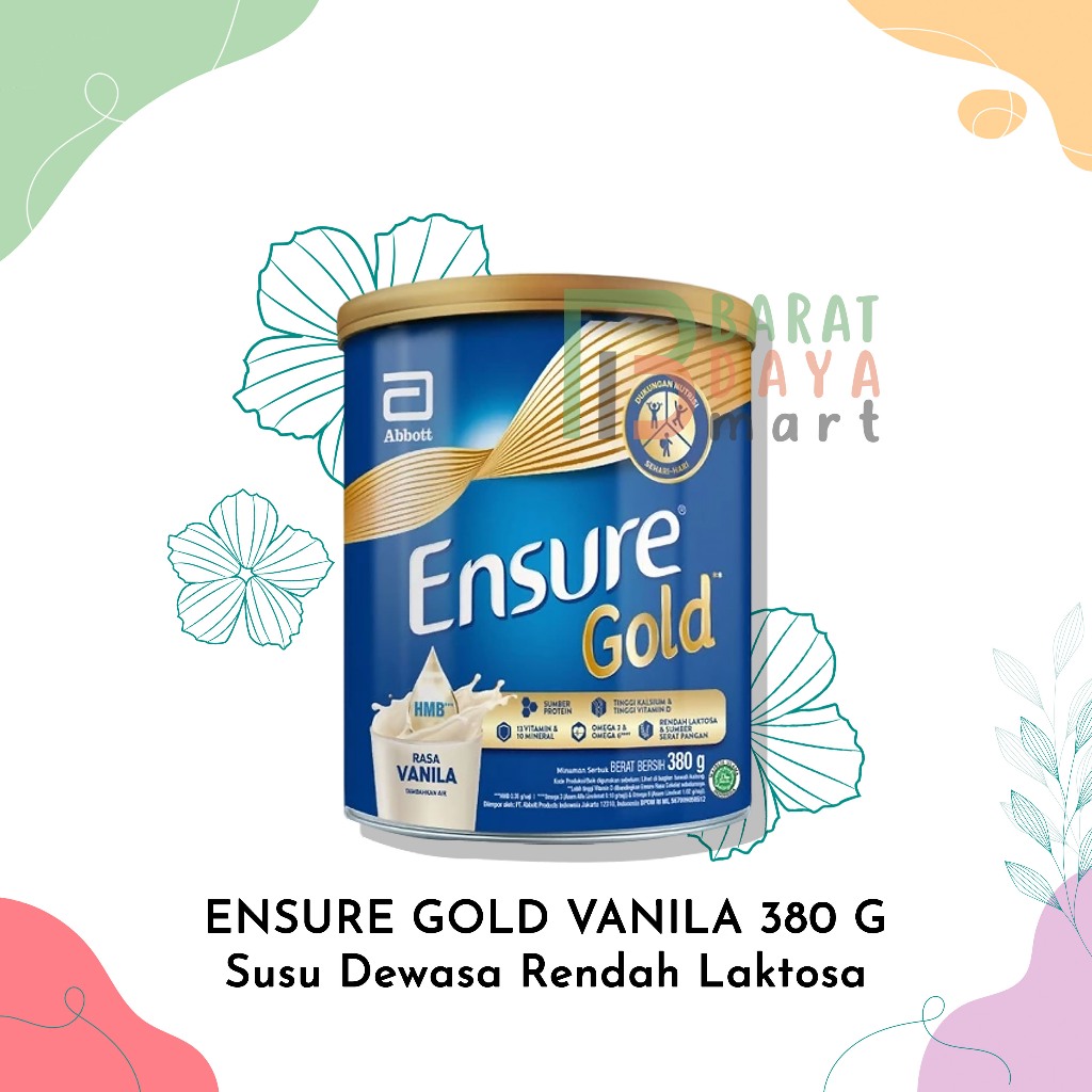 

Ensure Gold Vanila 380 gr Susu Dewasa Rendah Laktosa BPOM