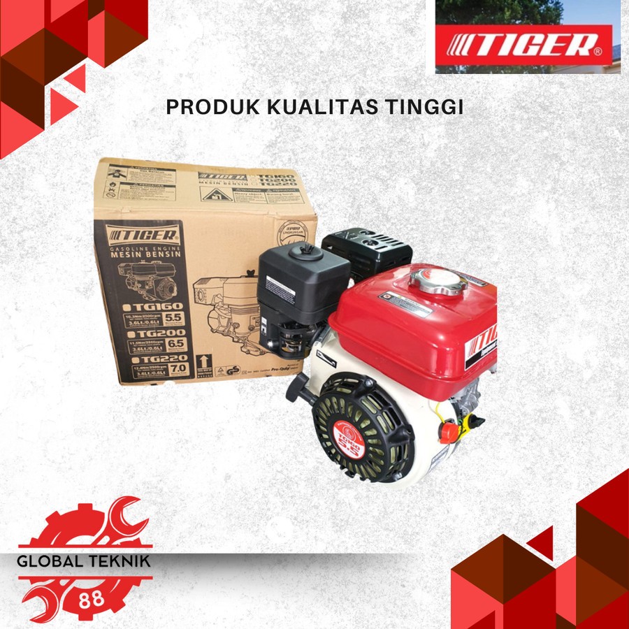 Engine Gasolin GX 160 Tiger TG 160/Mesin Penggerak 5,5 PK/COD